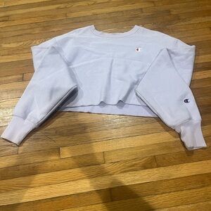 Champion Light Purple Cropped Sweatshirt